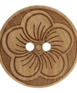 Puunappi 25 mm - Kukkakuvio